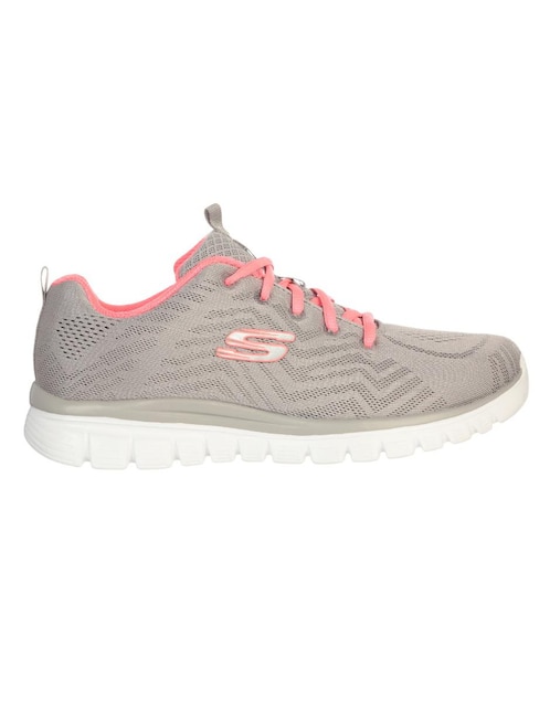skechers lace up sneakers mujer blanco