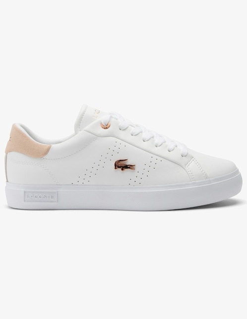 Tenis Lacoste de piel PowerCourt de mujer