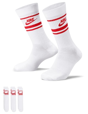Calceta comfort para entrenamiento Nike de algodón para hombre 3 pares