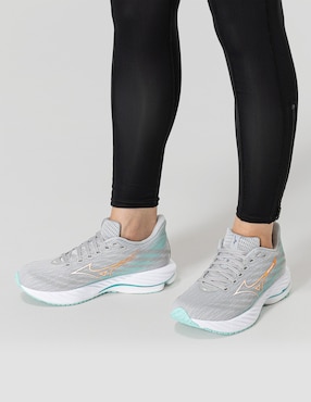 Tenis Wave Rider 28 para correr Mizuno de mujer