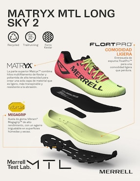 Tenis Merrell Mtl Long Sky de hombre para trail running