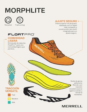 Tenis Merrell Morphlite de hombre para trail running