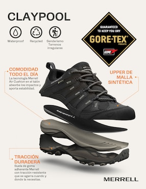 Tenis Merrell Claypool de mujer para hiking