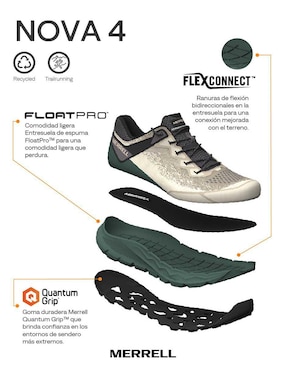 Tenis de piel Merrell Nova de hombre para Trail Running