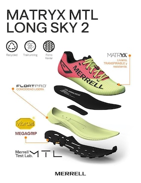 Tenis Merrell MTL Long Sky de mujer para Trail Running