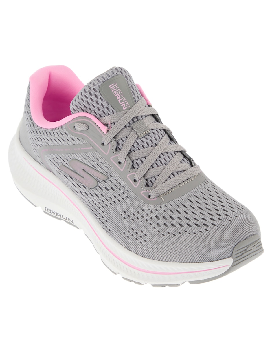 Go Run Zapatos Skechers Caballero Blanco Tenis Skechers Grises