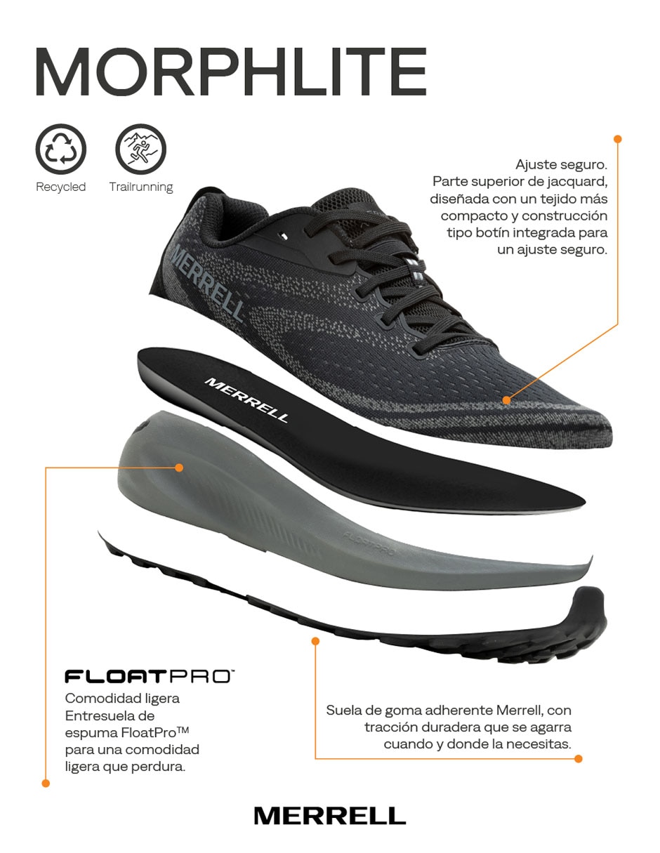 Tenis Morphlite de mujer para Trail Running 8